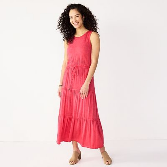 08 Women's Sonoma Tiered Maxi Tank Dress - Picture 1 of 8
